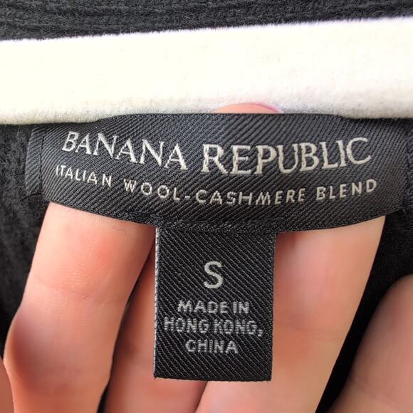 Banana Republic Italian Wool Cashmere Blend V Neck Tunic Sweater Women's Small - Picture 2 of 8